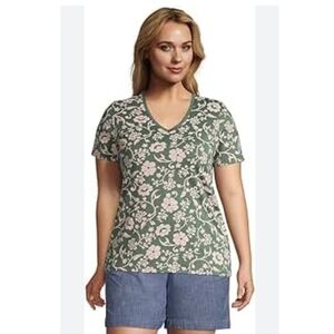 Land's End short sleeve floral t-shirt size L